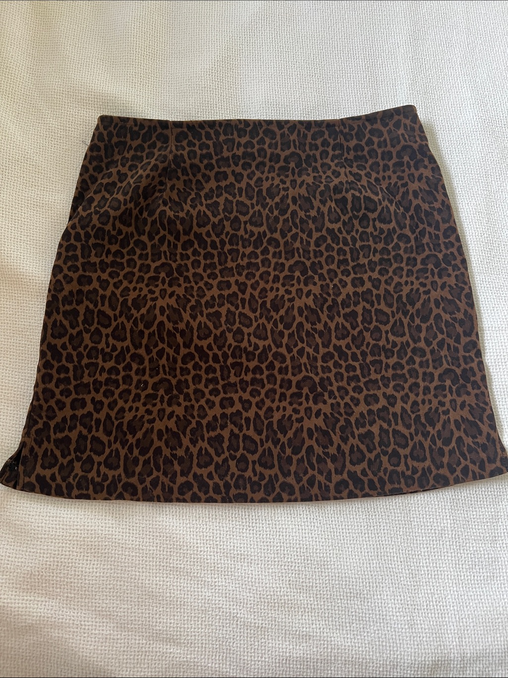 Leopard-Print Mini Skirt In Brown And Black
